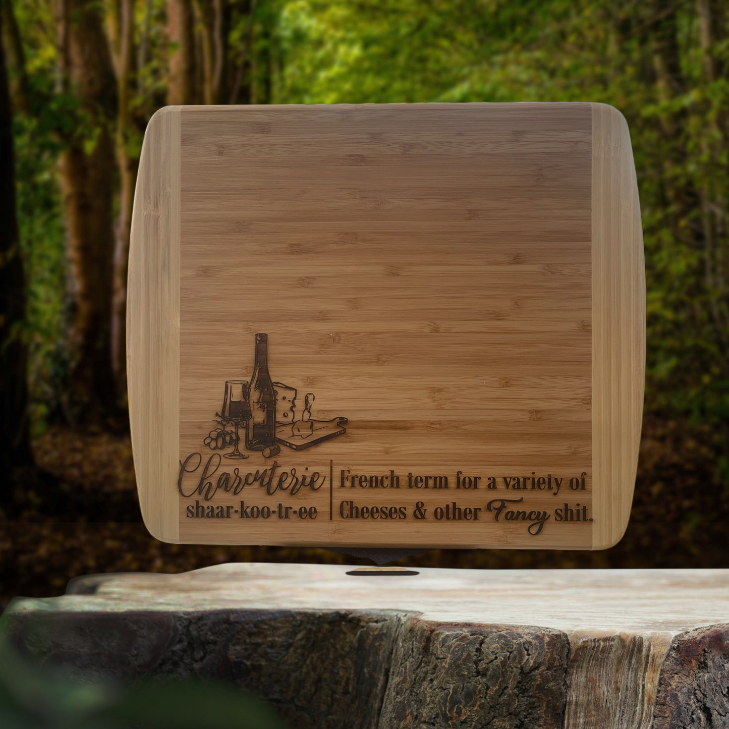 Bamboo Charcuterie Board - Elegant Cheese & Wine Design