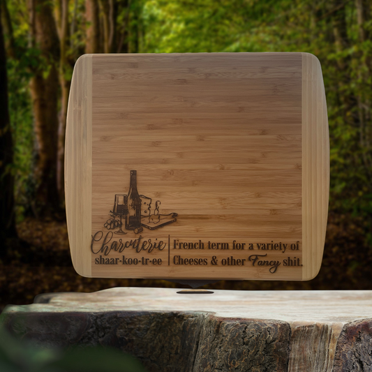Bamboo Charcuterie Board - Elegant Cheese & Wine Design